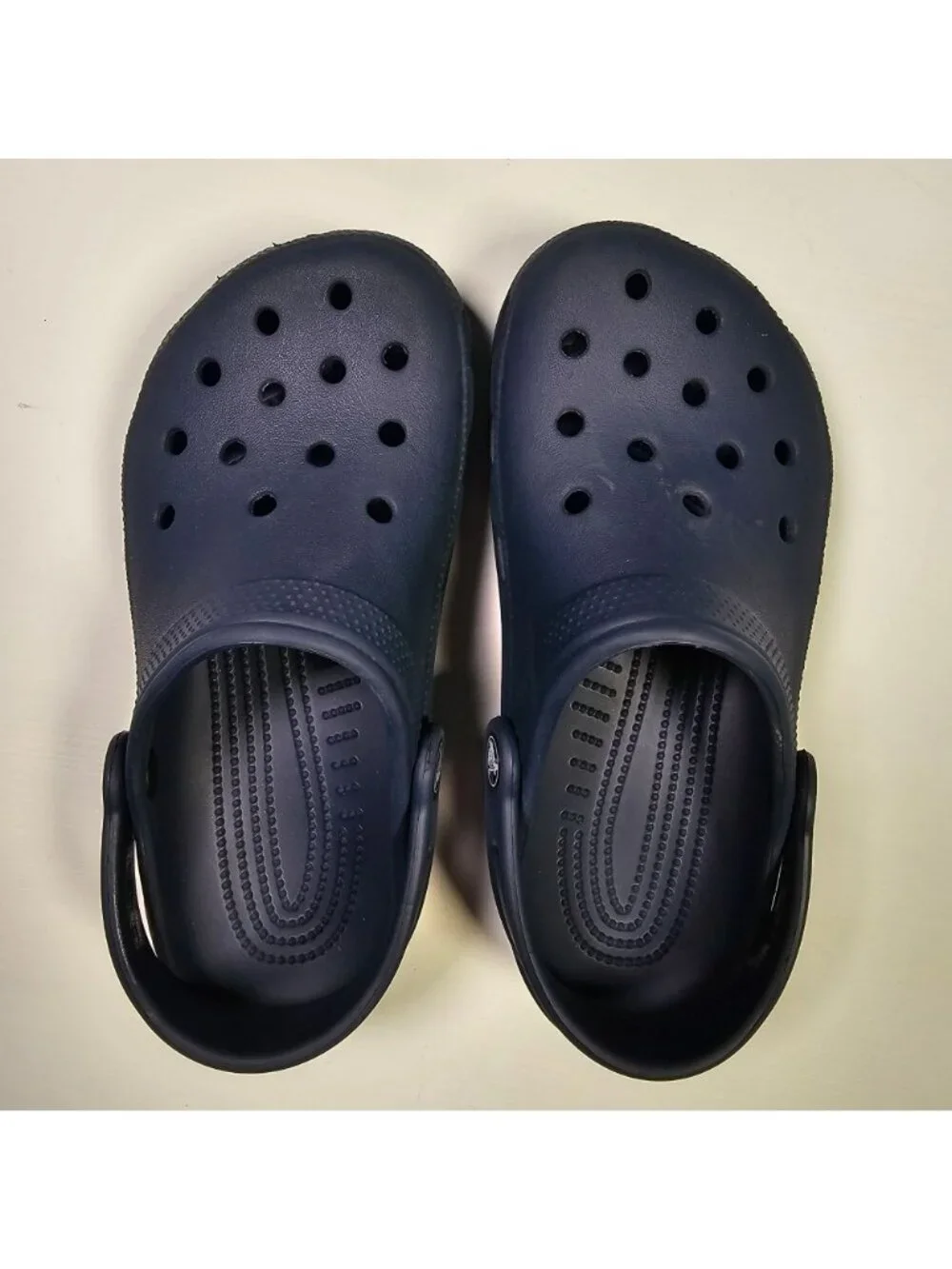 Crocs Clogs Sandals Shoes w/ Adjustable Heel Strap Junior Size 3 Navy Blue